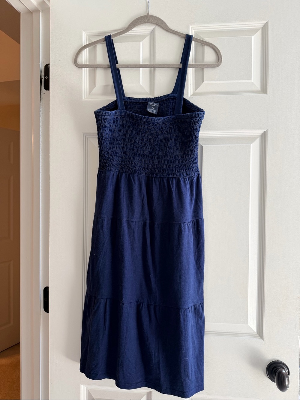 Faded Glory Navy Smocked Cotton Tank Dress
